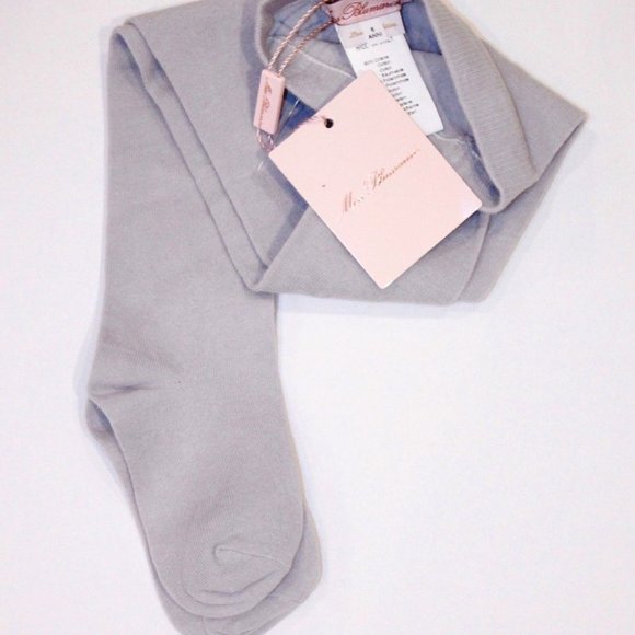 MISS BLUMARINE Luxury Edition ITALY Girls CALZAMAGLIA Light Grey TIGHTS - Picture 2 of 2